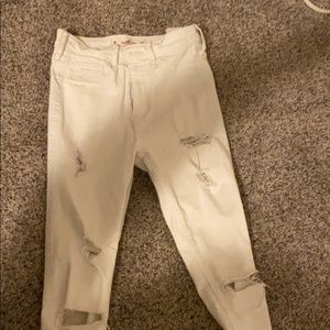 white hollister skinny jeans